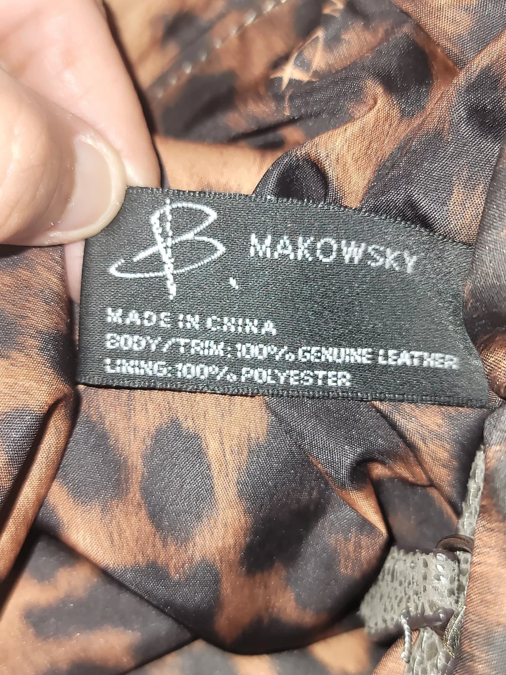 b. makowsky Gray Shoulder Bag Euc